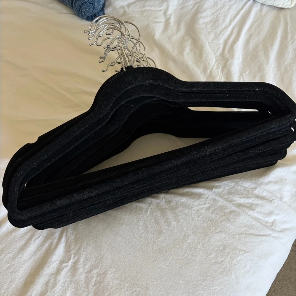 Set of 54 Black Velvet Hangers